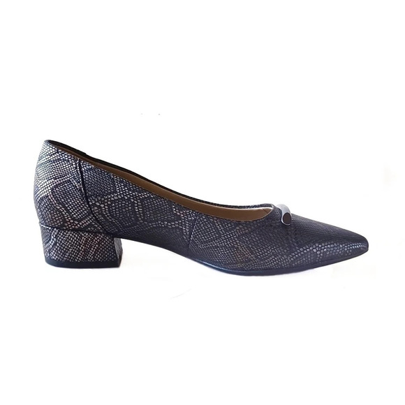 Naturalizer Bronze Snakeskin  Feather Pump 8 Wide - Picture 3 of 8